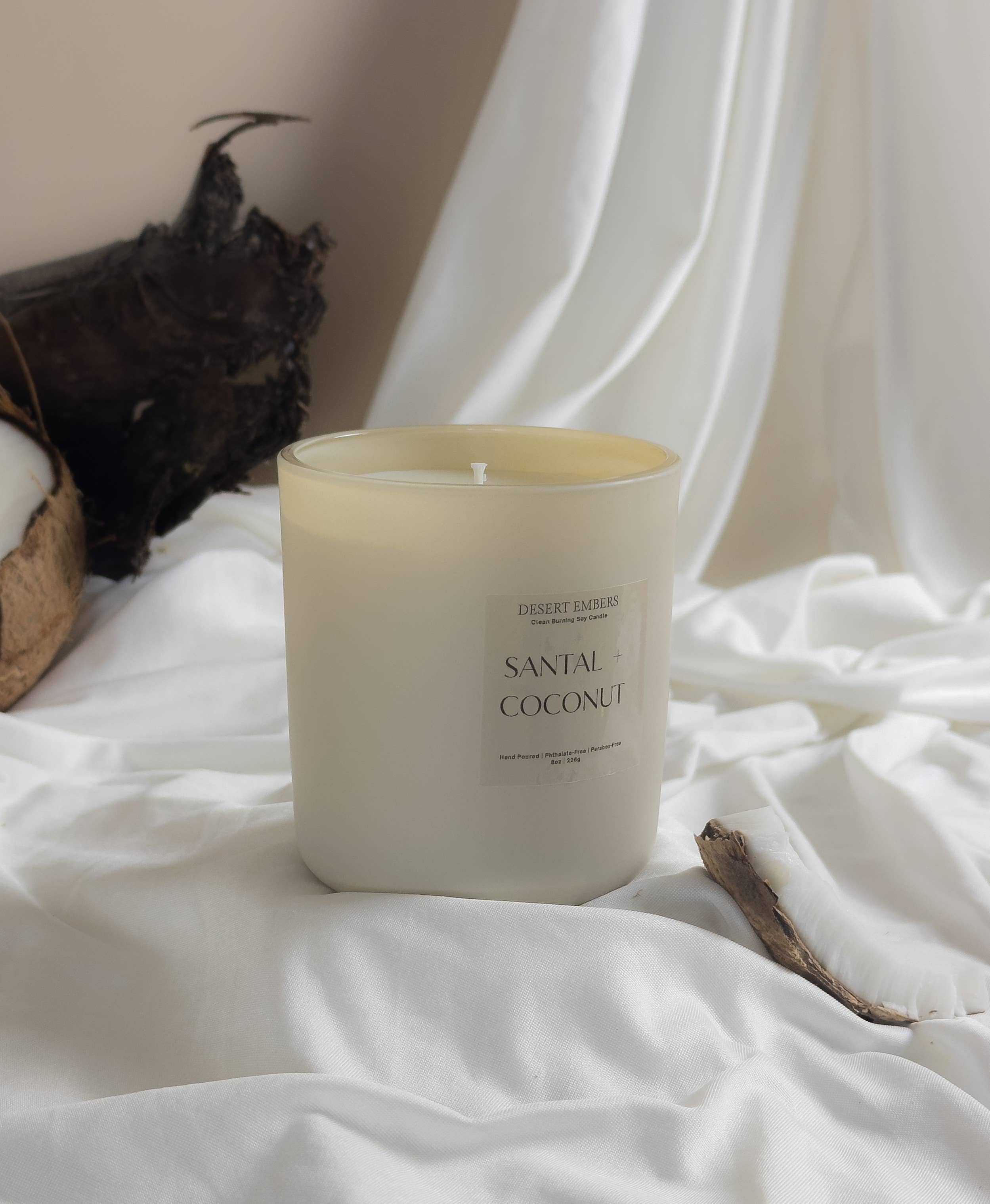 Santal Coconut Beach Scented Soy Candle - 8oz