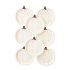 White Pumpkin Shaped Paper Plate