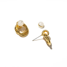 Load image into Gallery viewer, 18k Gold Looped Duo Studs