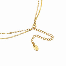Load image into Gallery viewer, Waterproof Gold Double Layer Paperclip Necklace