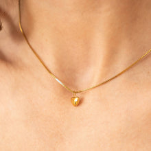Load image into Gallery viewer, Tiny Gold Puffy Heart Necklace