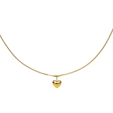 Load image into Gallery viewer, Tiny Gold Puffy Heart Necklace