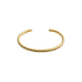 24K Gold Twisted Bangle