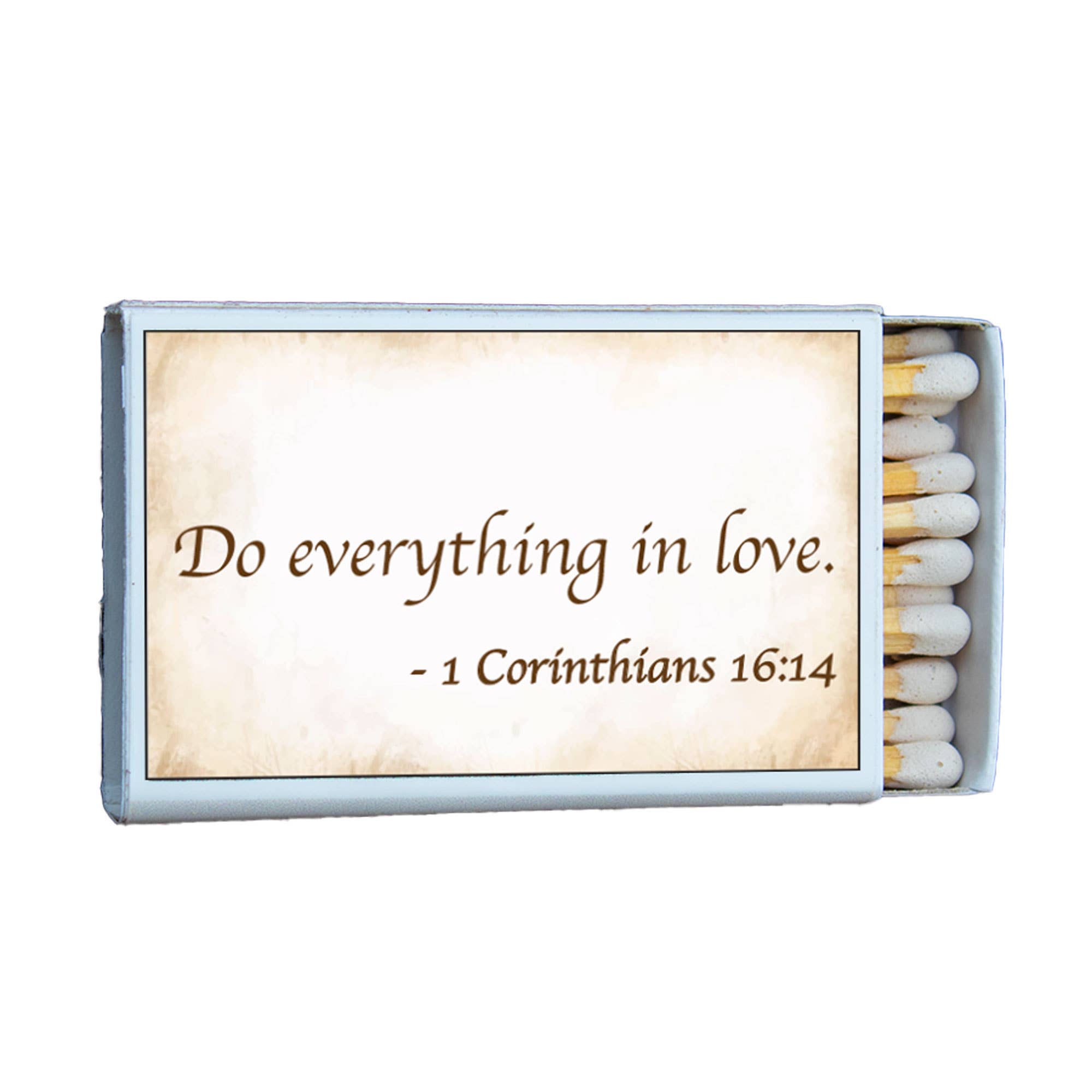 Matches • Bible Verse Corinthians 16 Matchbox