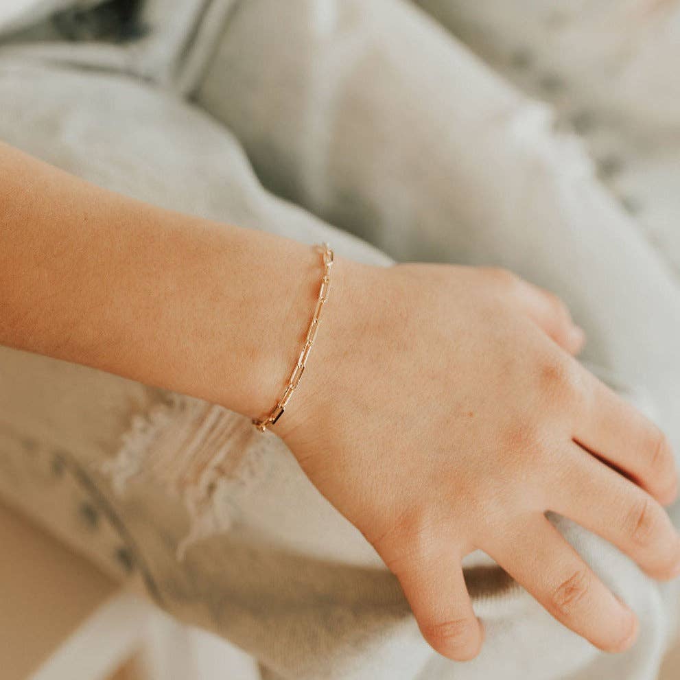 *Littles* Madeline Gold Filled Paperclip Bracelet 6"