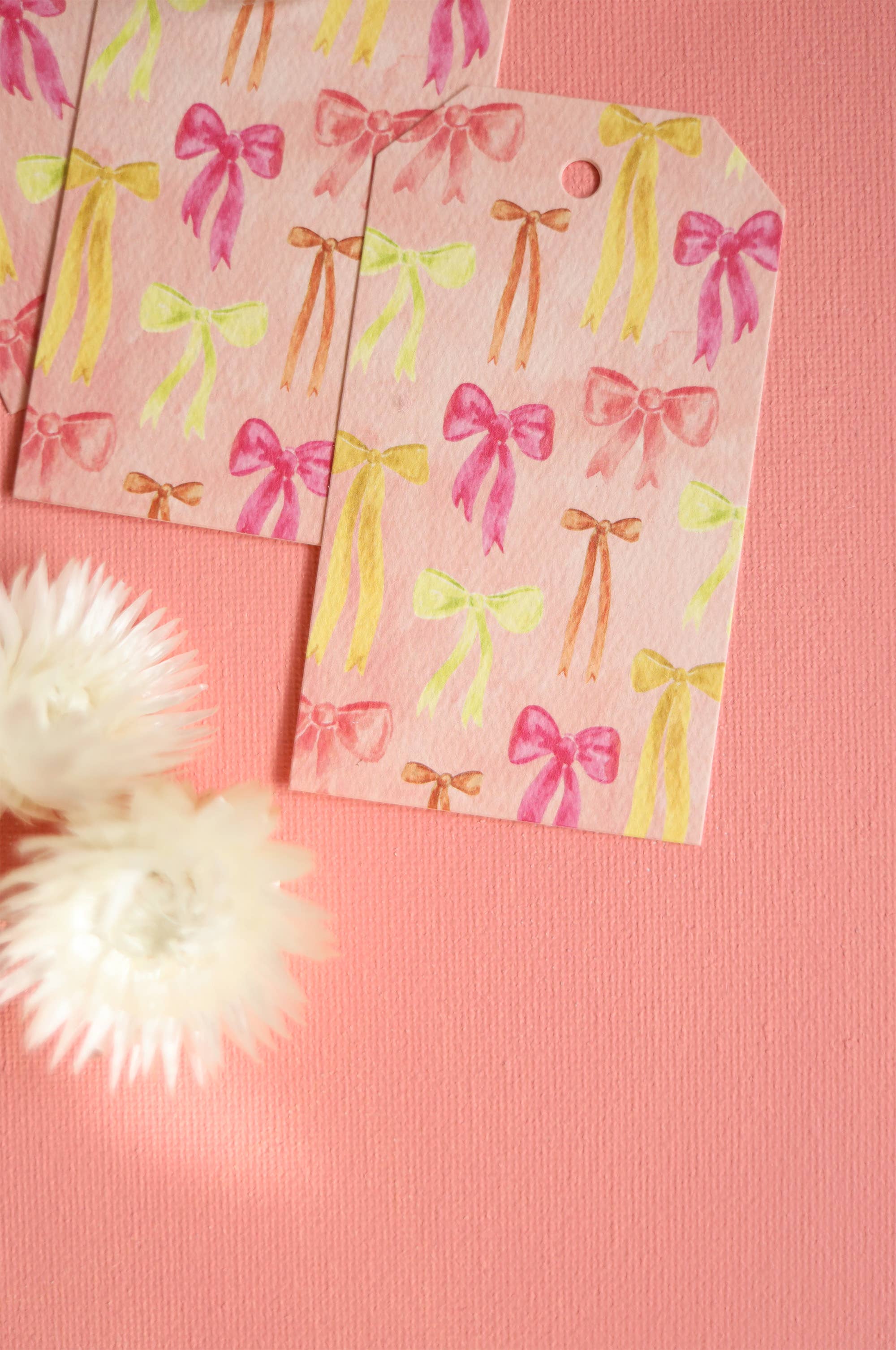 Ribbons, Bows gift tag set