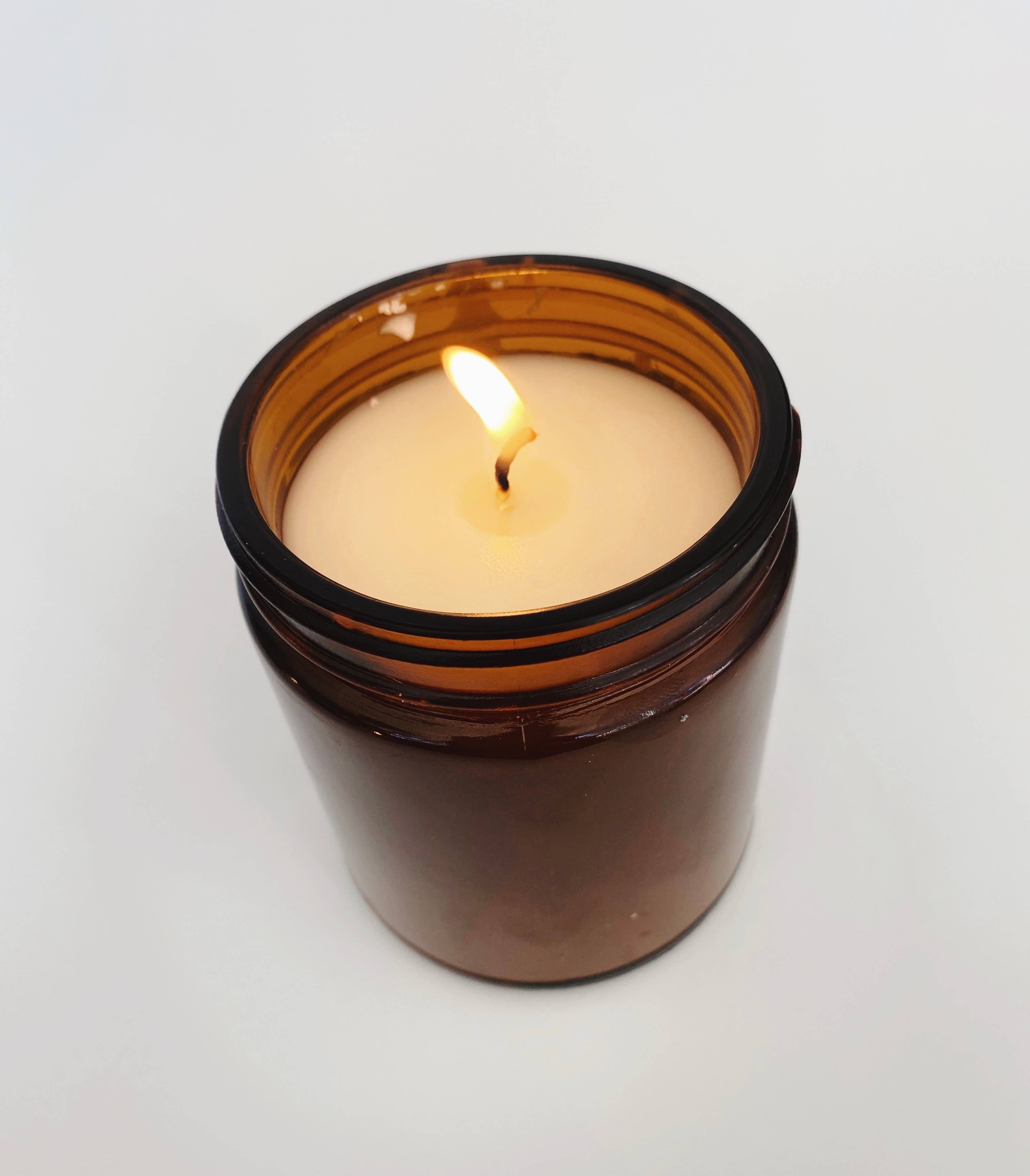 Northern Nights 8 oz coconut wax amber jar candle