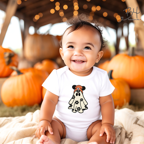Mickey Mouse Ghost Baby Onesie / natural