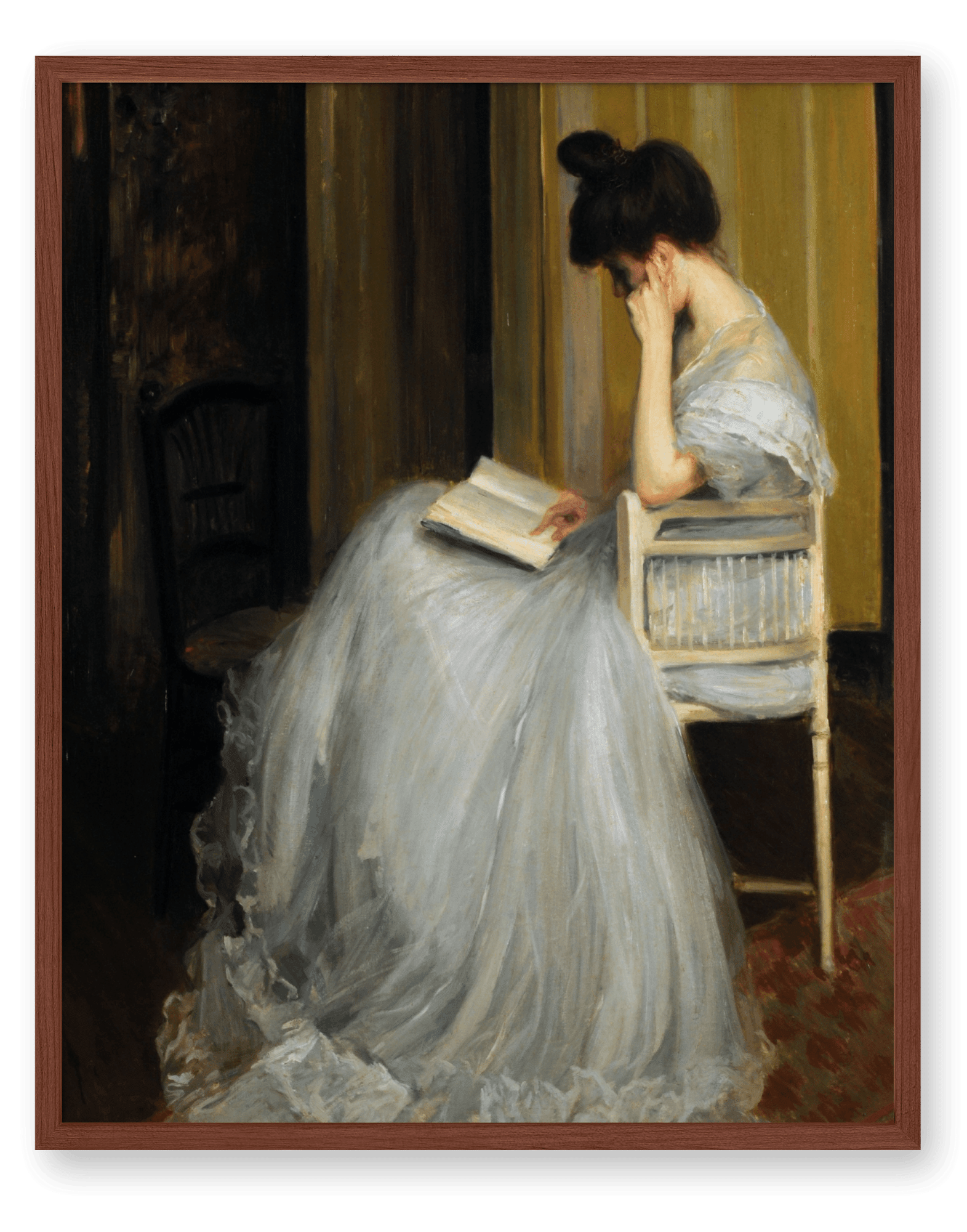 Vintage Portrait Woman Reading Print