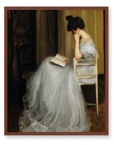 Vintage Portrait Woman Reading Print