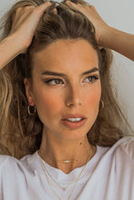 Load image into Gallery viewer, Thin Hammered Hoops Mini