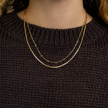 Load image into Gallery viewer, Waterproof Gold Double Layer Paperclip Necklace