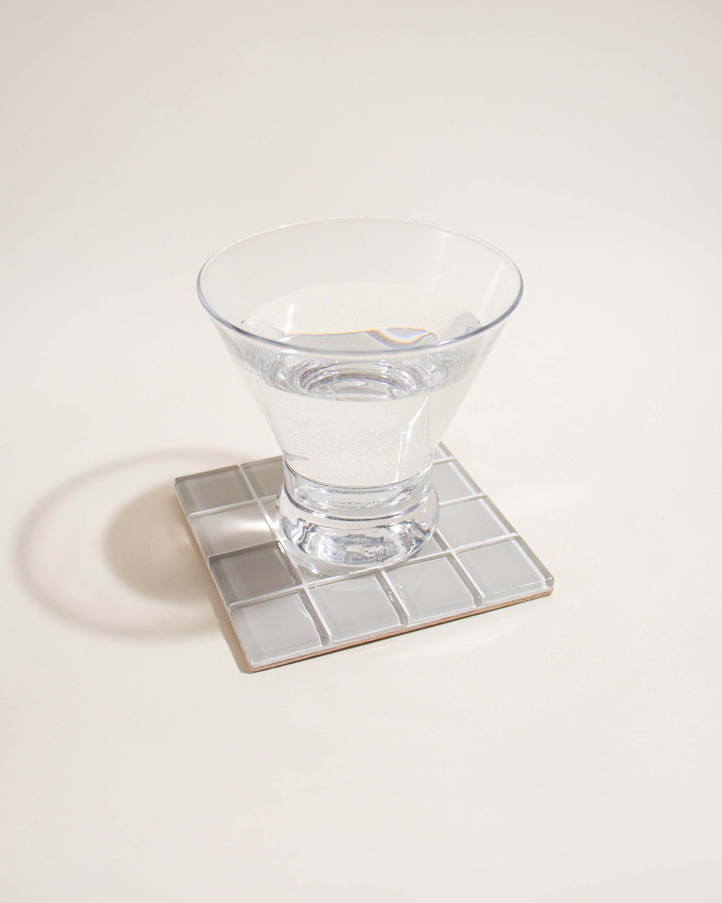 GLASS TILE COASTER - Beige Canvas
