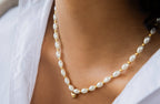 Waterproof White Shell Necklace with Puffy Heart
