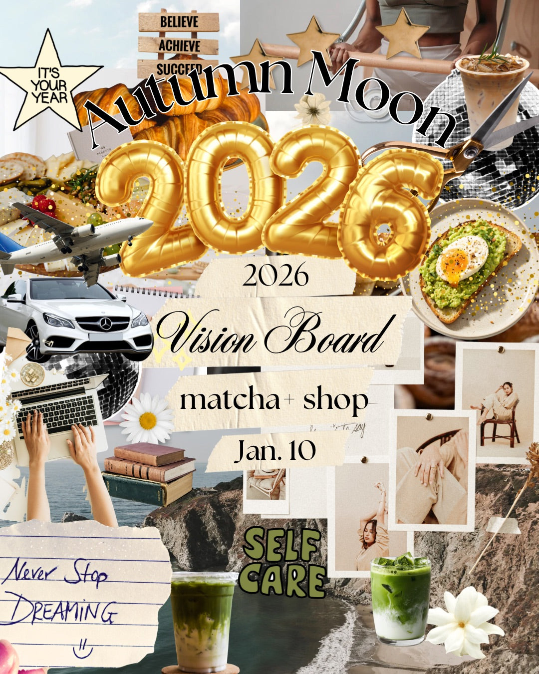 2026 Vision Board + Matcha
