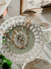 Load image into Gallery viewer, Vintage Hand Painted Pedestal Porcelain Bowl Dish