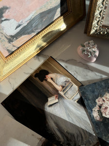 Vintage Portrait Woman Reading Print