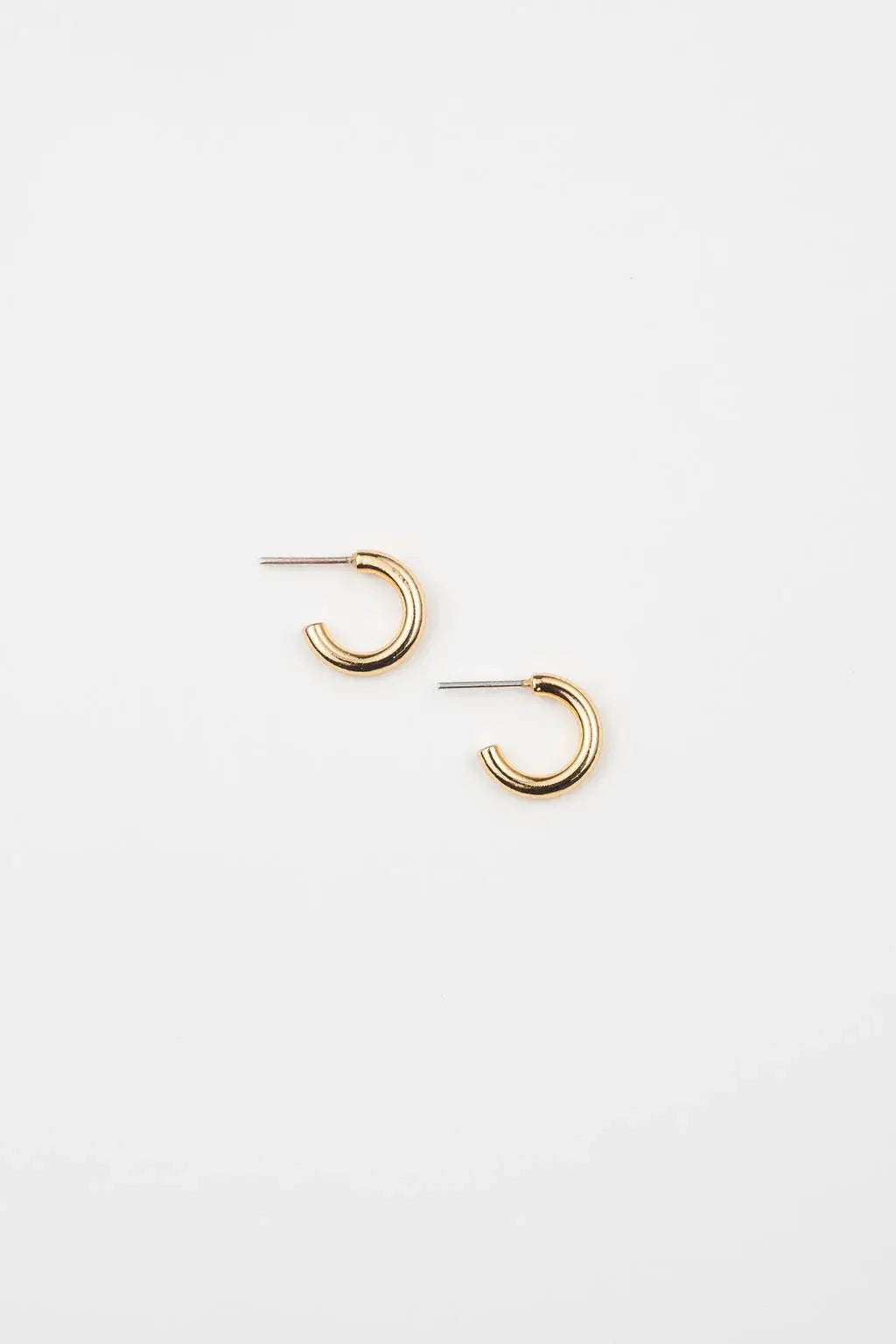 Tiny Tube Dangle Earrings Hoops