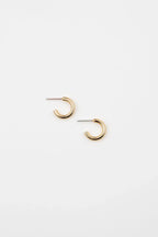 Tiny Tube Dangle Earrings Hoops
