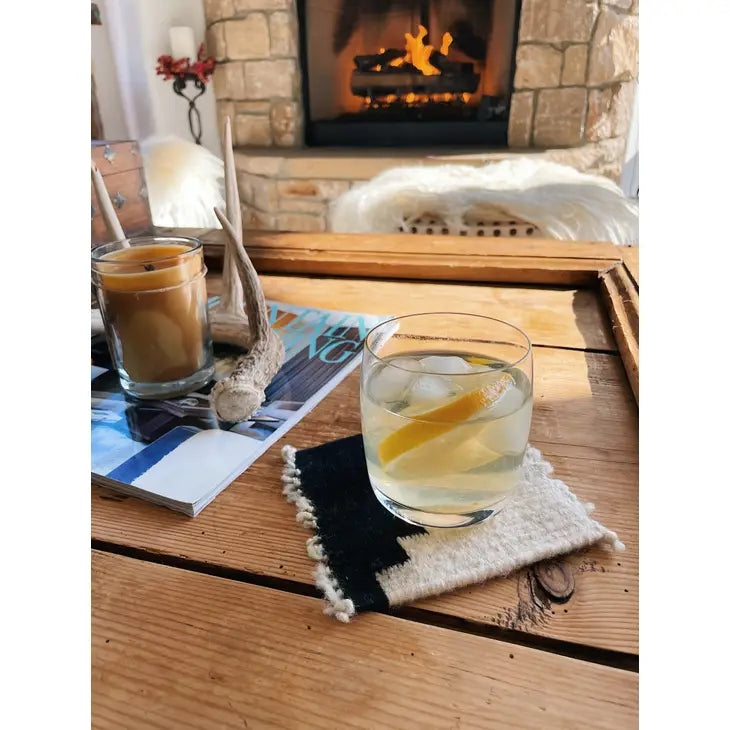 Handwoven Cascada Coasters Black