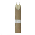 Ivory Ridged Taper Candles (Set of 2)