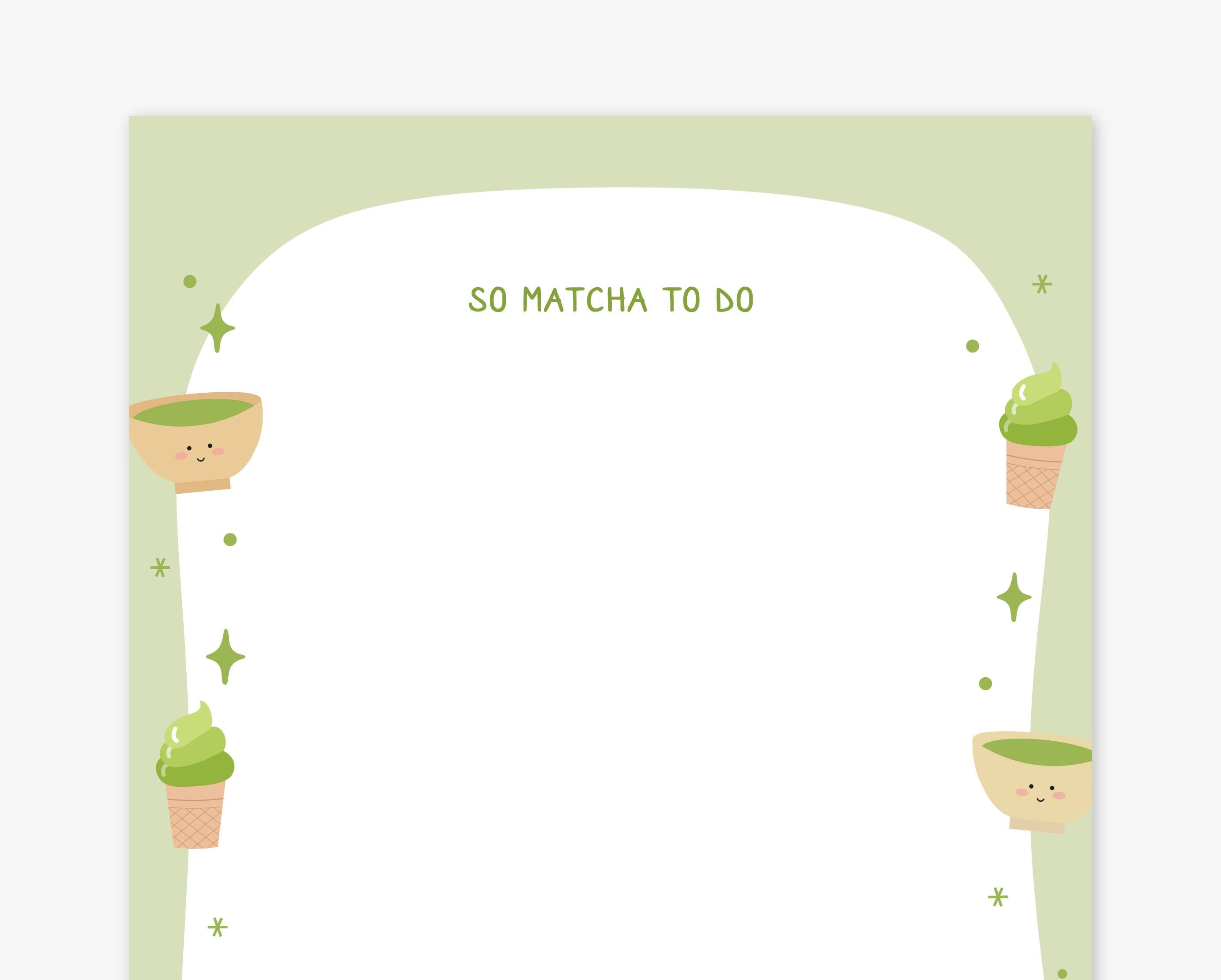 So Matcha To Do Notepad