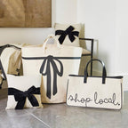 Velvet Bow Pillow - Black