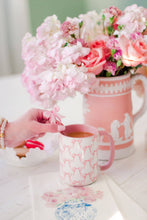 Load image into Gallery viewer, Pink Grandmillennial Bows 15oz Tall Watercolor Mug