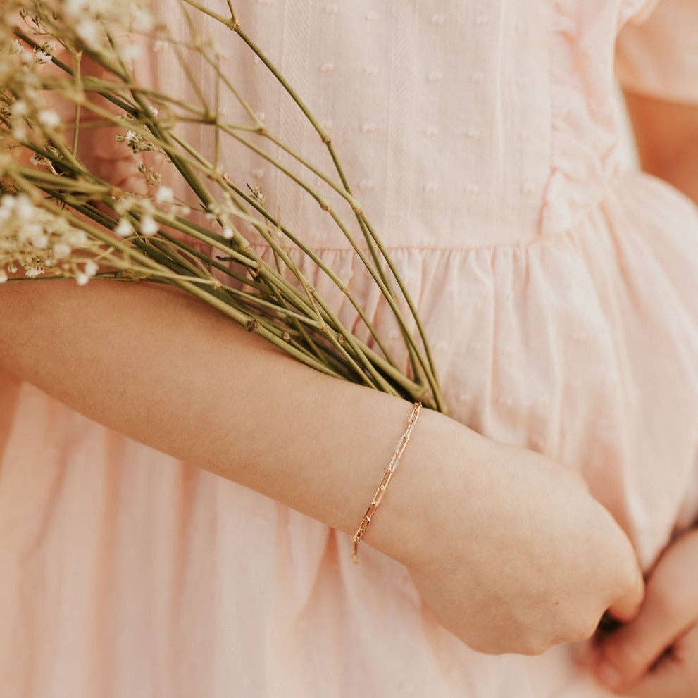 *Littles* Madeline Gold Filled Paperclip Bracelet 6"