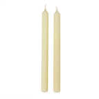 Ivory Ridged Taper Candles (Set of 2)