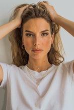 Load image into Gallery viewer, Thin Hammered Hoops Mini