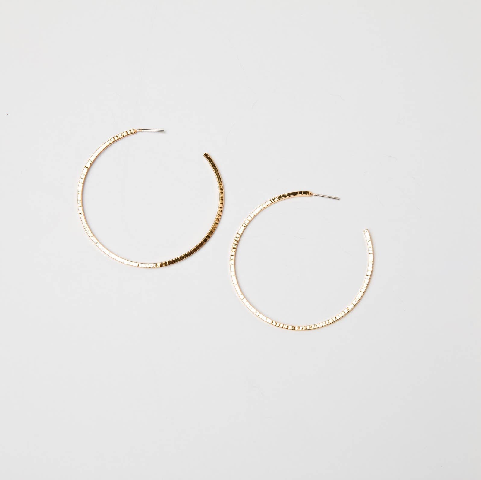 Thin Hammered Hoops