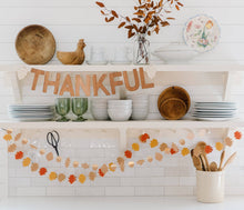 Load image into Gallery viewer, Harvest/ Thanksgiving Wood Thankful Word Banner