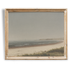 Vintage Abstract Coastal Painting | Soft Neutral Tones