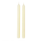 Ivory Ridged Taper Candles (Set of 2)