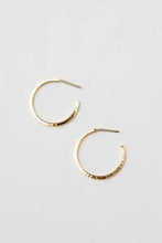 Load image into Gallery viewer, Thin Hammered Hoops Mini