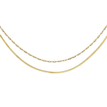 Load image into Gallery viewer, Waterproof Gold Double Layer Paperclip Necklace