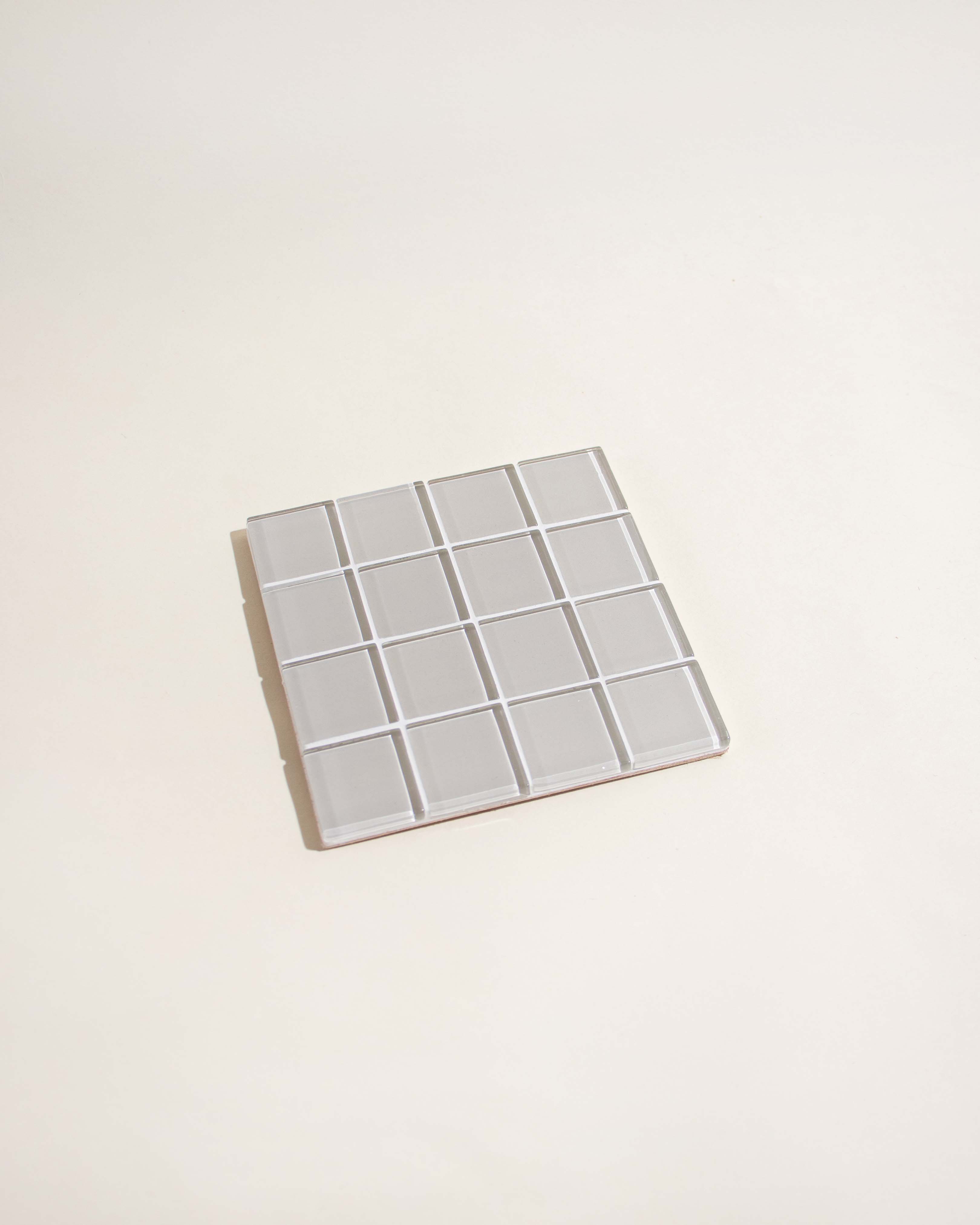 GLASS TILE COASTER - Beige Canvas