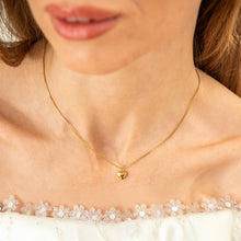 Load image into Gallery viewer, Tiny Gold Puffy Heart Necklace