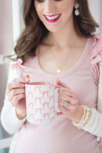 Load image into Gallery viewer, Pink Grandmillennial Bows 15oz Tall Watercolor Mug