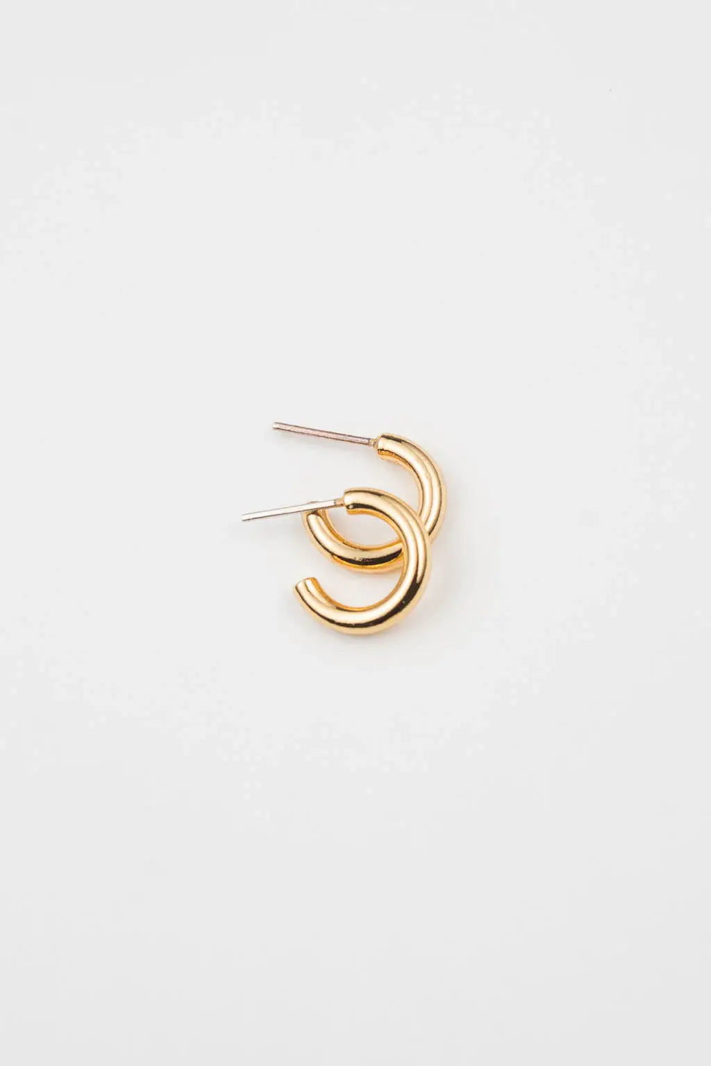 Tiny Tube Dangle Earrings Hoops