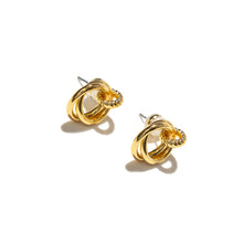 Load image into Gallery viewer, 18k Gold Looped Duo Studs