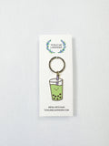 Matcha Boba Gold Keychain