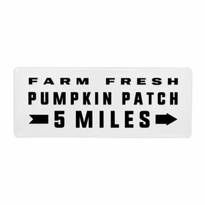 Pumpkin Patch Metal Sign 5x12"
