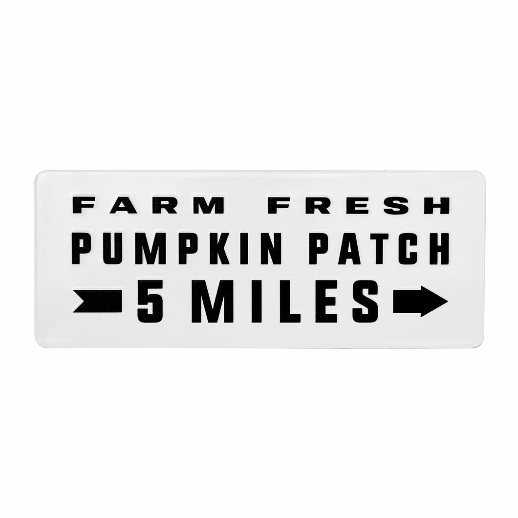 Pumpkin Patch Metal Sign 5x12