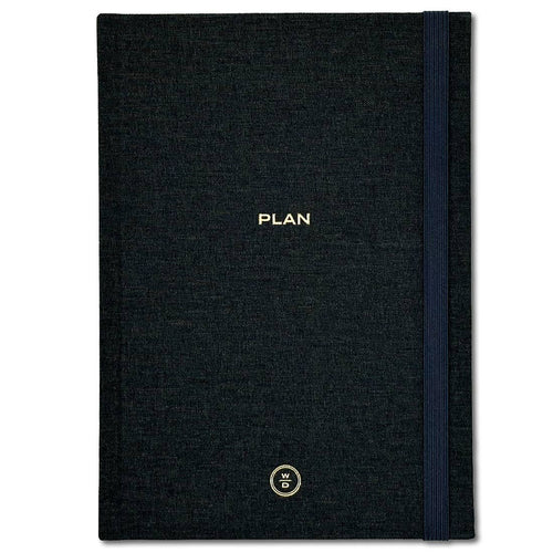 2024 Linen Wrapped Book Bound Planner - Black