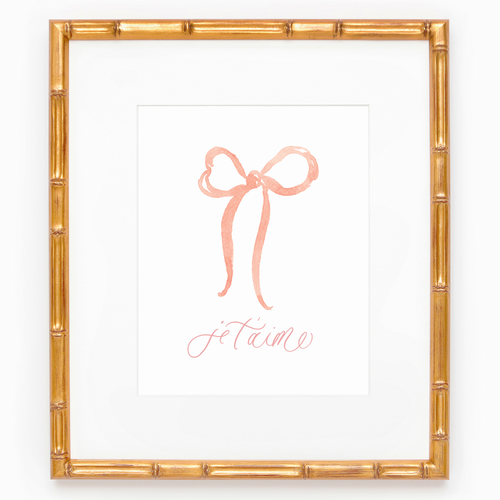 Je T'aime Watercolor Art Print