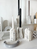 Marble Vertical Wave Candlestick holder