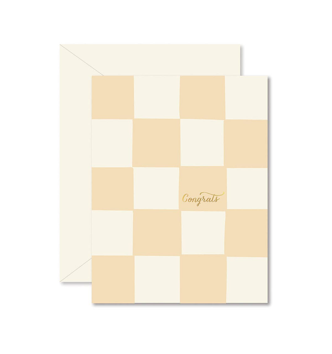 Checkerboard Congrats Greeting Card