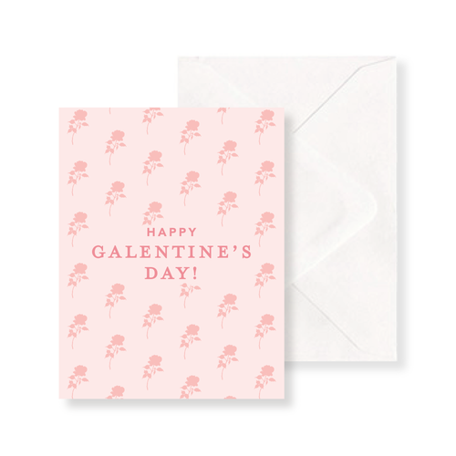 Happy Galentine's Day Watercolor Greeting Card